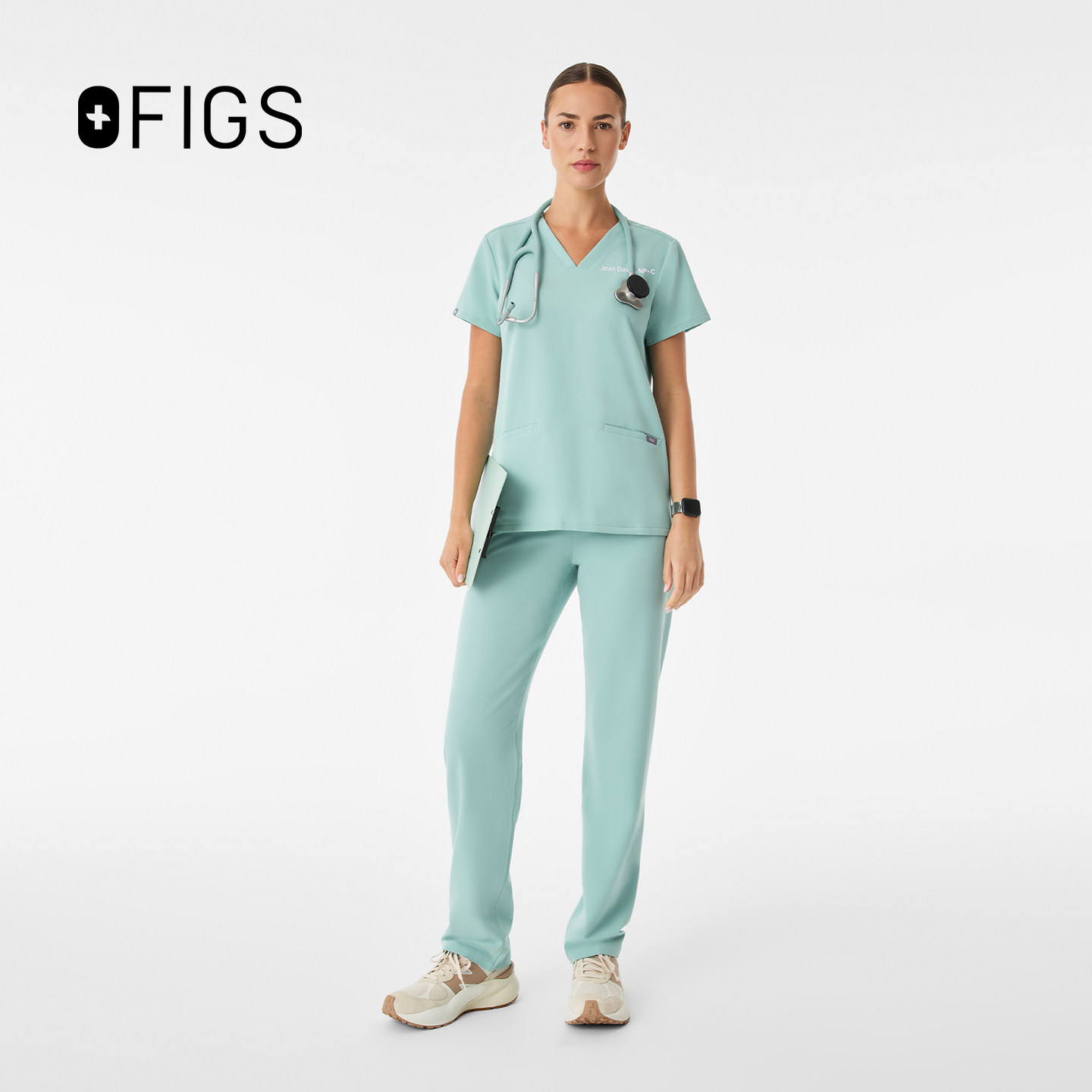 FIGS海雾绿女士医护套装