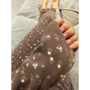 碎花睡衣女秋无胸垫居家服冬天睡衣长袖长裤套装可外穿秋冬季加厚