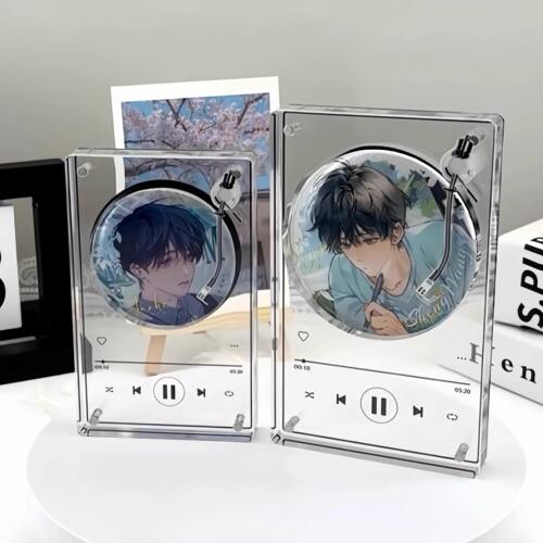 ins风亚克力音乐播放器吧唧砖磁吸展示收纳盒谷子谷美动漫周边
