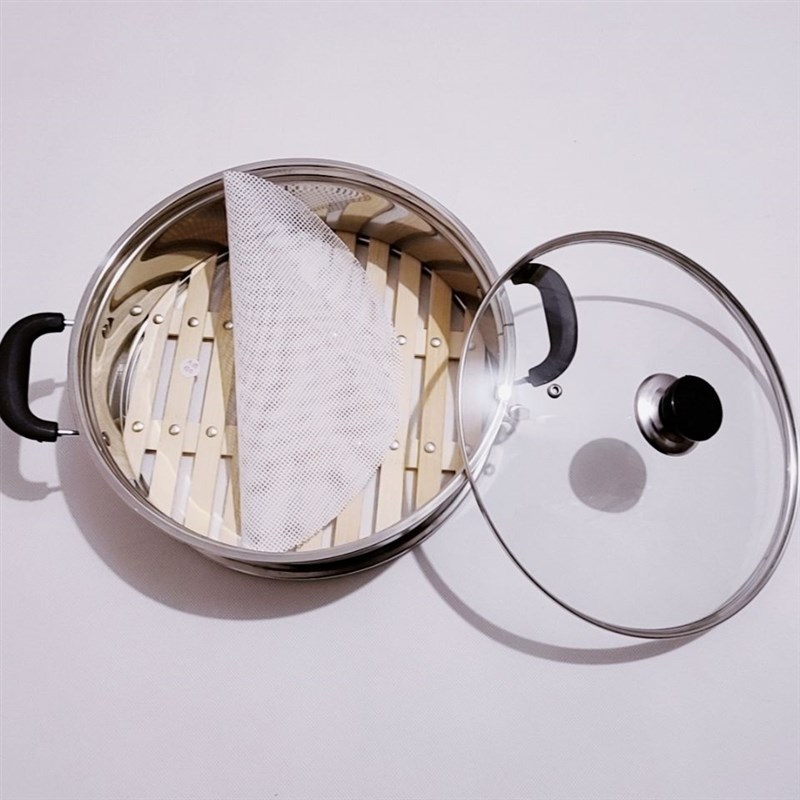 竹底蒸笼屉蒸f屉多用锅电锅蒸格加厚家用不锈钢蒸馒头单独笼屉篦