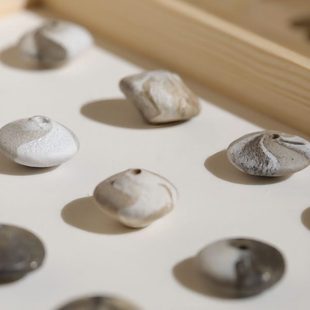 nituli双色柴烧陶纺轮 宠物毛纺锤纺线 纺轮 纺线工具 手工艺品