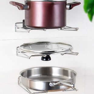 厨房锅具收纳架304不锈钢壁挂式多功能锅架子置物架放锅架奶锅架