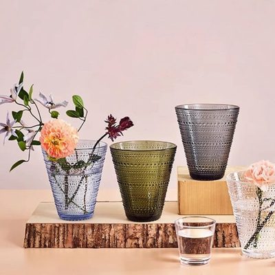 芬兰Iittala 露珠系列创意透明玻璃花瓶插花瓶桌面装饰花器