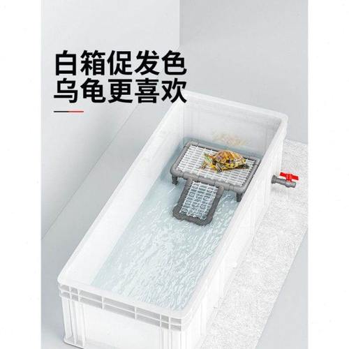 乌龟缸大乌龟专业龟池底滤鱼龟共养缸雨林出水口水族缸周转箱养龟