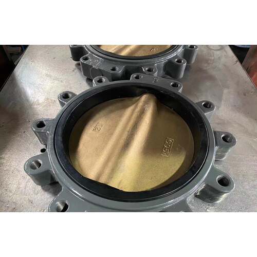 L海TD7X-150L铜B水船用美标C945铝青凸耳式手动1手柄涡轮GS蝶阀