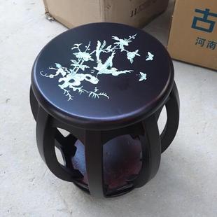 古筝凳子古风乐器实木圆凳子木制可弹奏木吉他国风琵琶