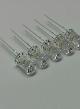 F5圆头白光0.2wLED灯珠F5白光led发光二极管5MM白光圆头白色