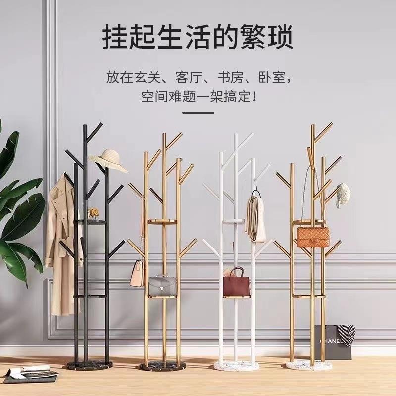 衣帽架落地家用卧室轻奢铁艺挂衣架晾衣架客厅门口简易挂衣服架子