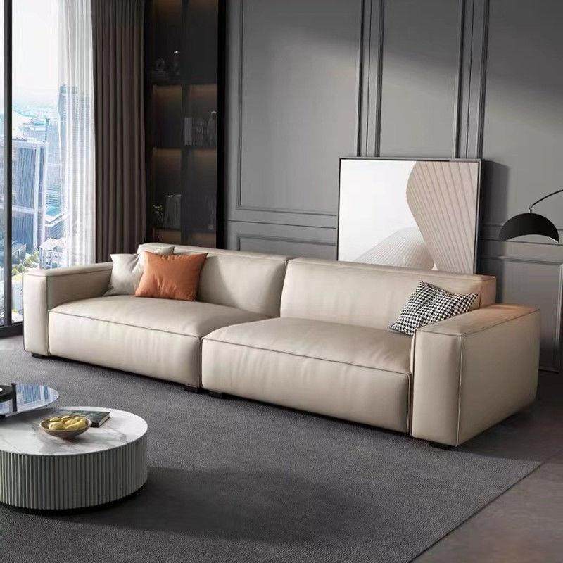 免洗科技布艺沙发小户型客厅组合轻奢直排北欧现代简约豆腐块极简