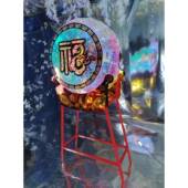 镭射幻彩中国鼓春节新年场景布置商场装 饰摆件创意商业空间美陈