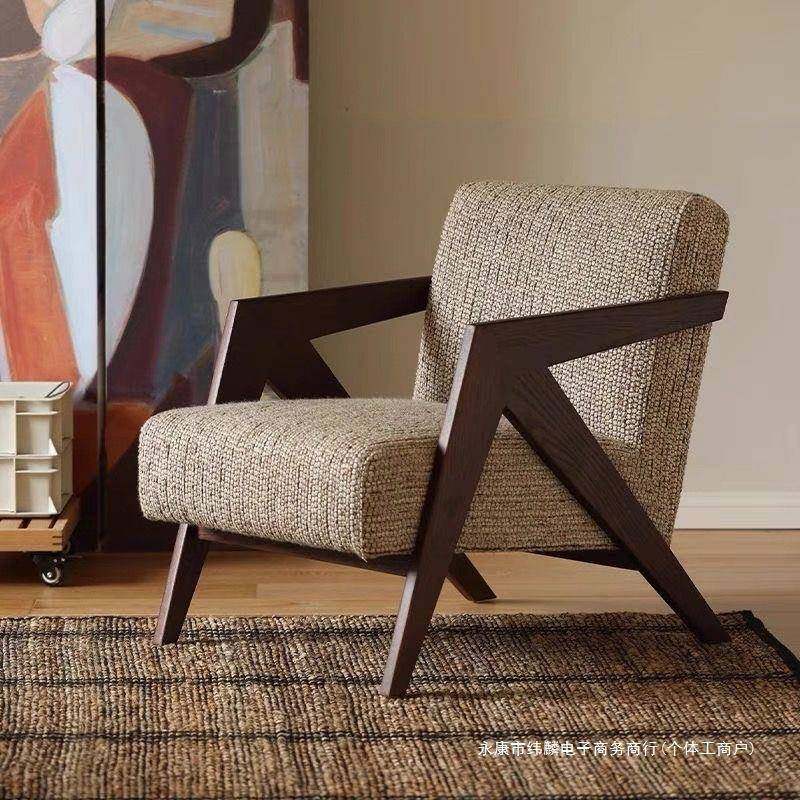 理查德单人沙发椅法式中古客厅阳台休闲椅子实木设计师懒人沙发椅,自行车/骑行装备/零配件,更多零件/配件,淘宝优惠券,粉丝福利购,淘宝优惠卷