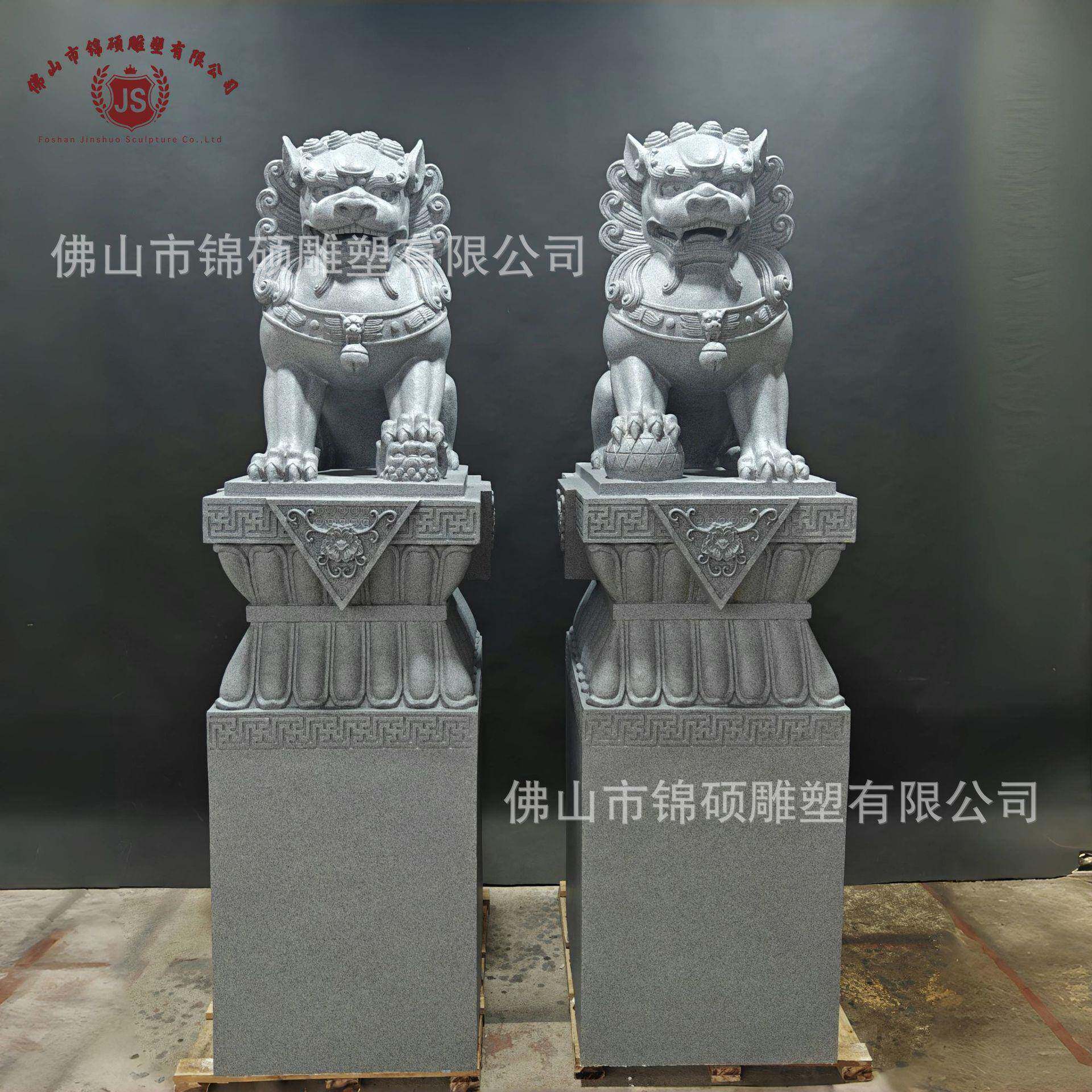 栓马柱砂岩仿古拴马桩麒麟貔貅十二生肖雕塑玻璃钢门口狮子一对
