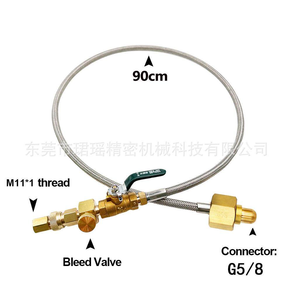 供应N2O充气接头M11*1螺纹快速连接适配器G5/8钢编管