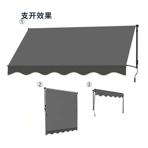 遮雨棚遮阳篷蓬雨棚伞家用窗户折叠伸式户外半边装饰屋檐阳台可布