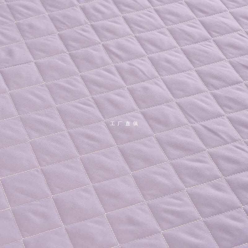 纯色紫色双人长枕水洗棉加厚床上单件夹棉枕套一对装枕头套枕