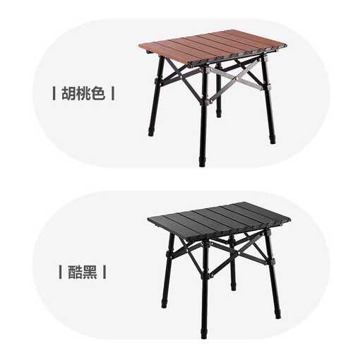 跨境超轻铝合金折叠桌蛋卷户外露营迷你便携摩旅轻量化小桌子茶桌