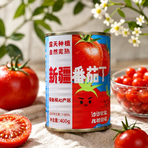 小番喜头茬大块新疆番茄罐头