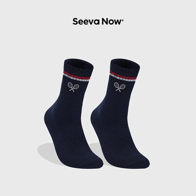 Seevow中筒毛巾底运动袜
