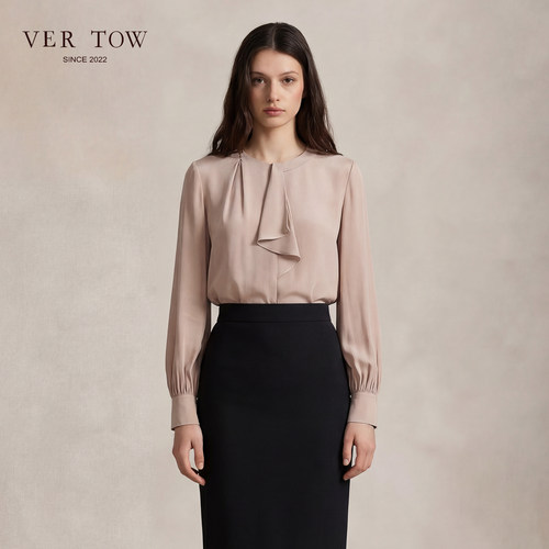 VERTOW真丝女士衬衫设计感通勤