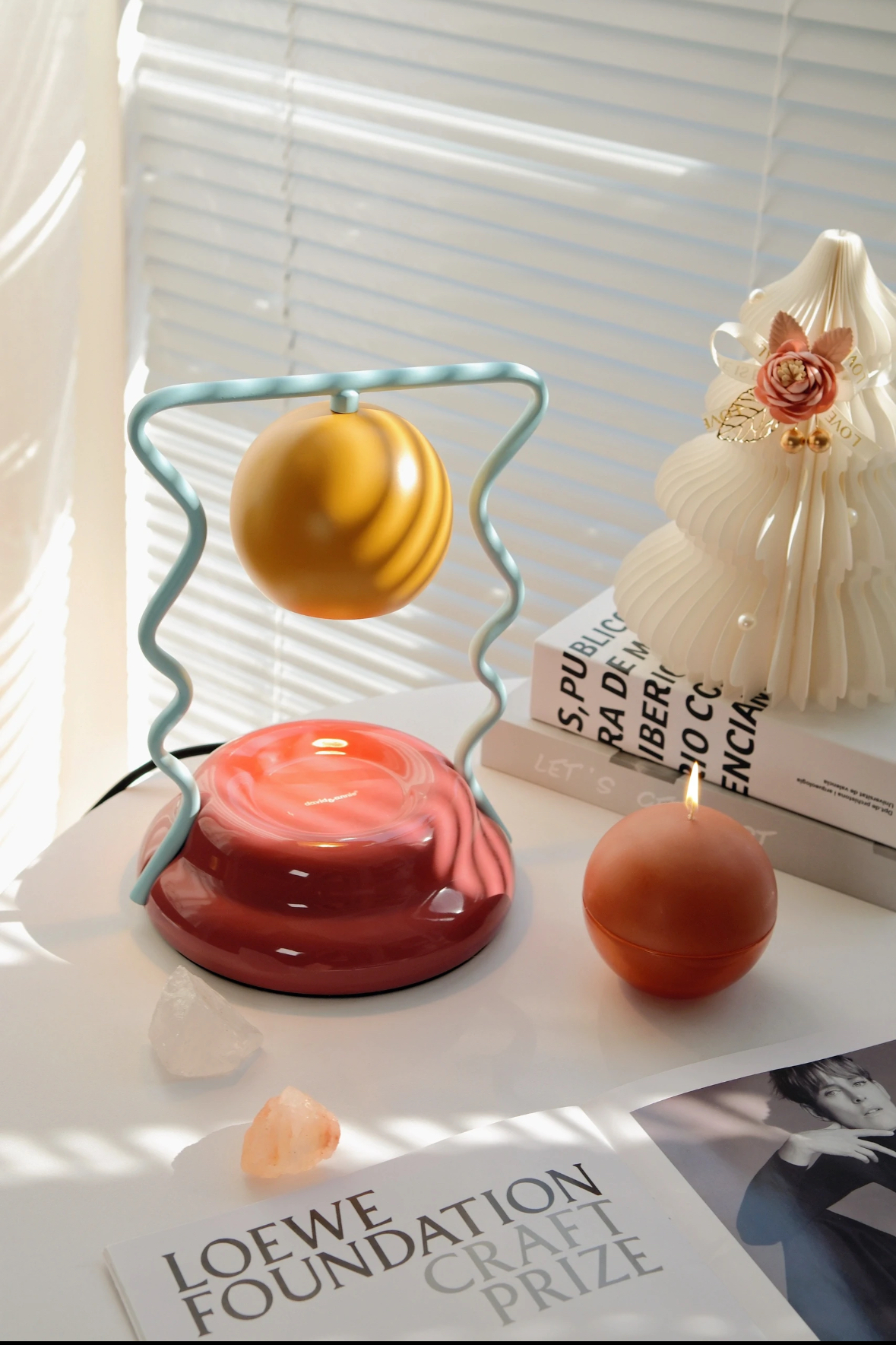 礼礼私藏香薰蜡烛融蜡台灯定时摆件新婚结婚乔迁女生日礼物礼品套