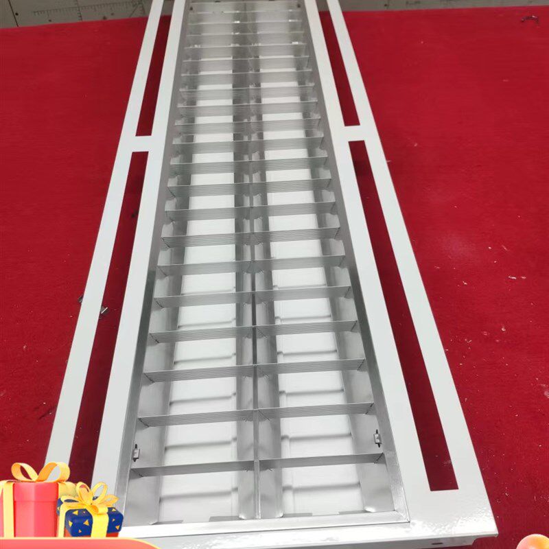 集成吊顶空调灯盘带罩长条孔灯日光灯led格栅灯嵌入出风口天花灯