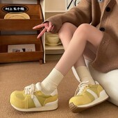 新款 树上有个桃复古厚底德训鞋 女2x025春季 百搭休闲运动学生跑步