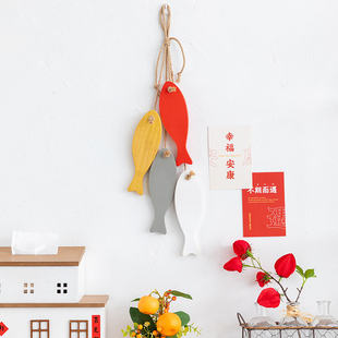 阿楹 家里吉祥入户装饰鱼挂件 乔迁进宅墙面厨房玻璃门上店铺挂饰