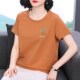 中老年休闲大码 妈妈短袖 上衣 2025夏装 减龄纯棉体恤小衫 t恤女 新款