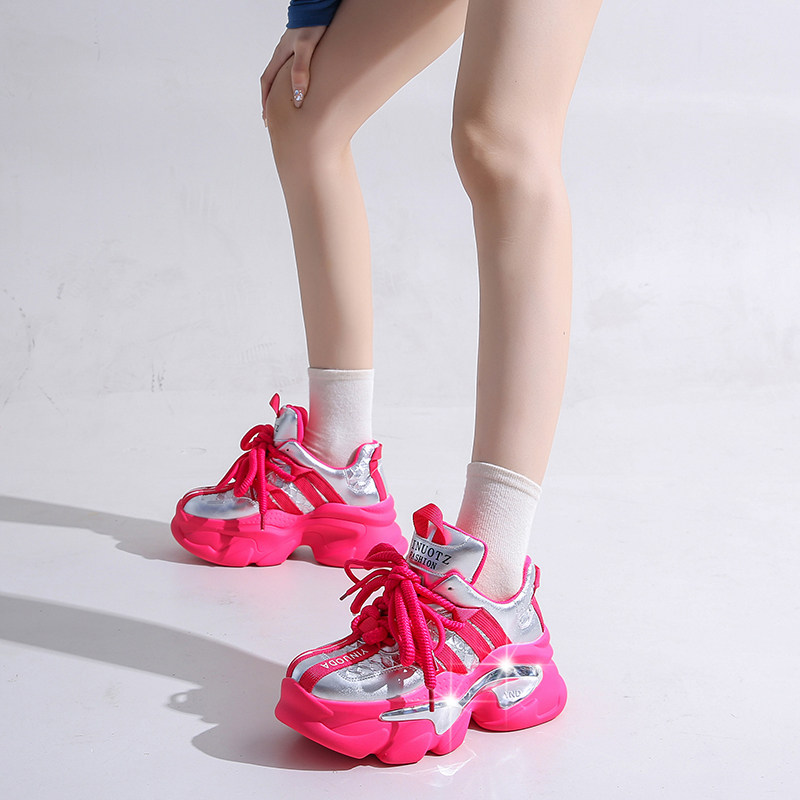 多巴胺鞋子女202m3新款爆款网红老爹鞋女超火厚底增高小个子运动
