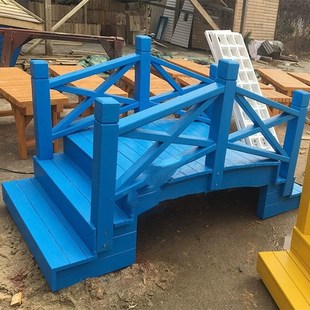 防腐木拱桥户外小木桥庭院大型木桥幼儿园景观小桥实木装饰定制