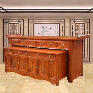 老榆木供桌佛台家用供仙桌佛桌神台供台贡桌套柜条案中式家用经济