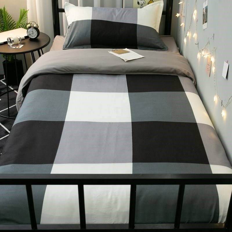 。学生1米2床上宿舍床单被套三件套一米二单人被罩纯棉寝室男生大