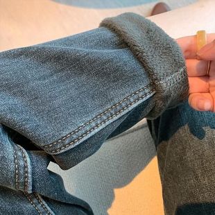 长裤 加绒加厚外穿哈伦裤 老爹裤 春秋装 子 孕妇牛仔裤 女宽松裤 秋冬季