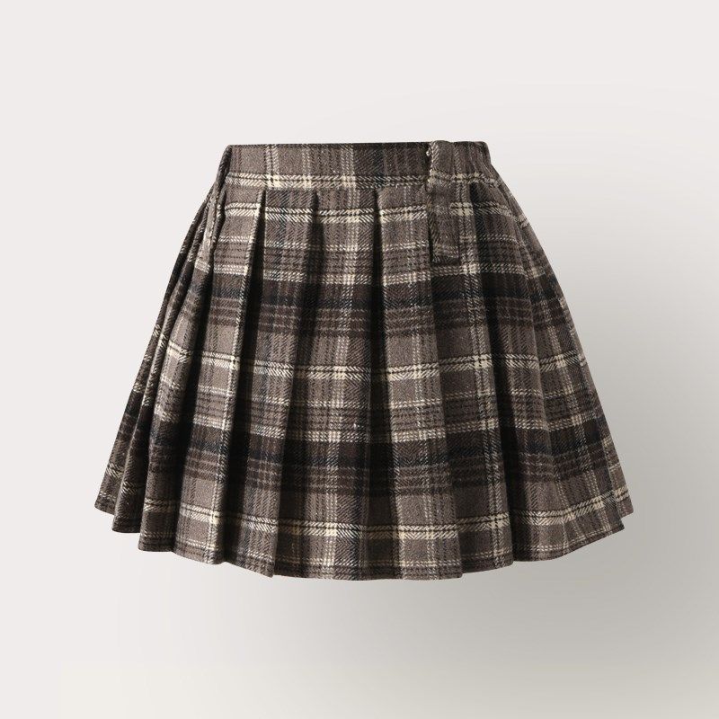 女童格子半身裙2024韩版新款儿童洋气毛呢百褶裙女孩学院加厚短裙,童装/婴儿装/亲子装,半身裙,淘宝优惠券,粉丝福利购,淘宝优惠卷
