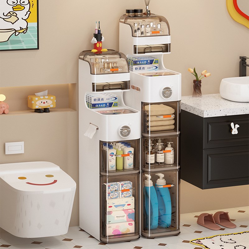 卫生间夹缝柜抽屉式窄缝收纳柜厕所储物柜极窄浴室厨房置物架家用