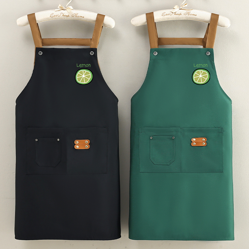 围裙新款家用厨房防污透气韩版定制logoJ印字工作服水果餐饮奶茶