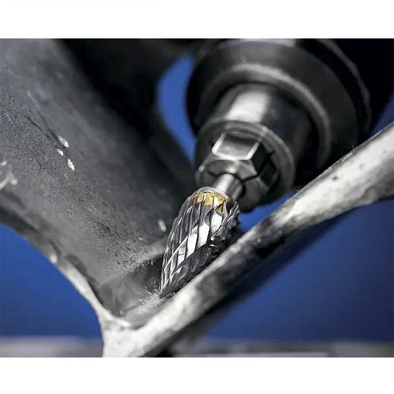 10pc3*6双槽钨钢磨头硬质合z金旋转锉打磨头套装木工木雕根雕铣刀