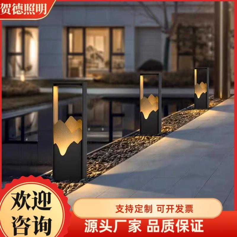 新中式庭院灯户外太阳能草坪灯防水草地灯中式山水禅意落地景观灯