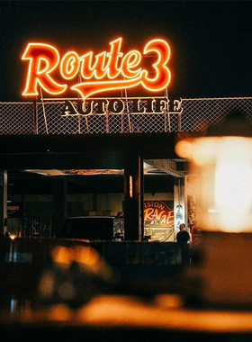 led美式复古霓虹灯发光字壳金属门头广告牌泰式网红酒吧招牌定制