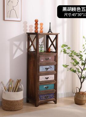夹缝冰小斗厨房箱30cm09876客柜厅浴室窄柜卫生间抽屉彩色收纳柜