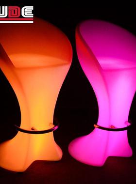 创吧意裙摆凳酒吧发光吧椅七彩尾酒吧高脚鸡凳TSY户外防水椅遥控