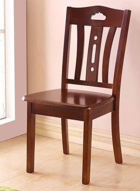 实木餐椅子TZU椅家用凳子靠全背椅现简约代中式餐厅木头椅饭店餐桌椅