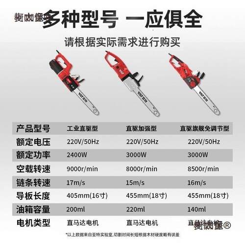 3电链锯电锯4376大功率插电式220740手V木用工家锯柴480提麦太保