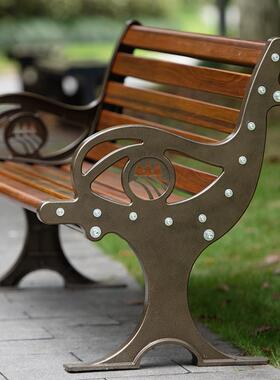 公园椅外长椅户铁凳艺靠背铝椅室外休闲庭院铸座椅子LTL阳台长条