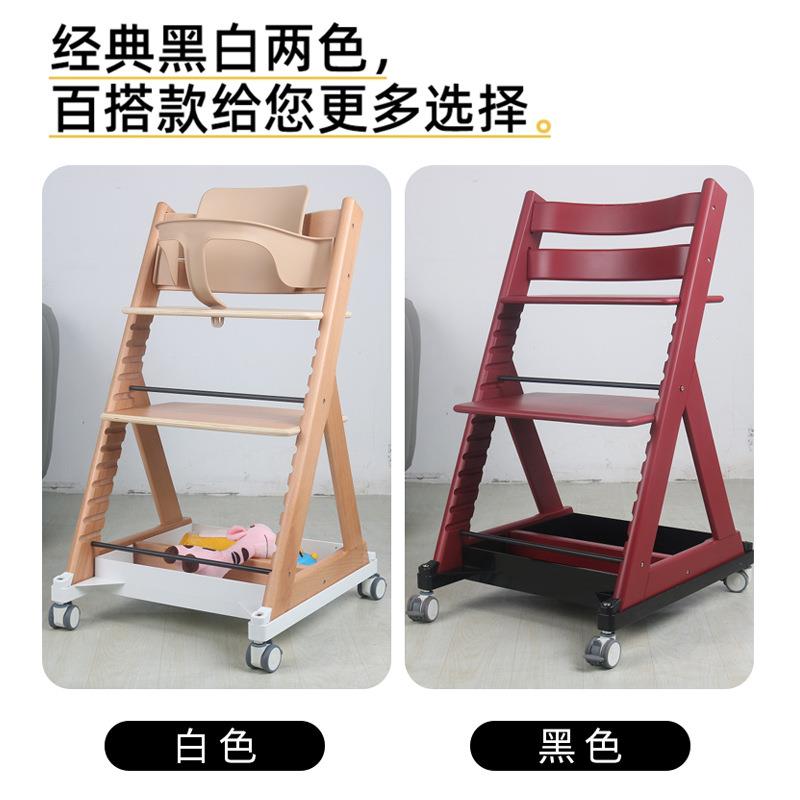 成长椅滑体轮轮一物盒餐椅配无品牌/件塑料实木储推拉座椅