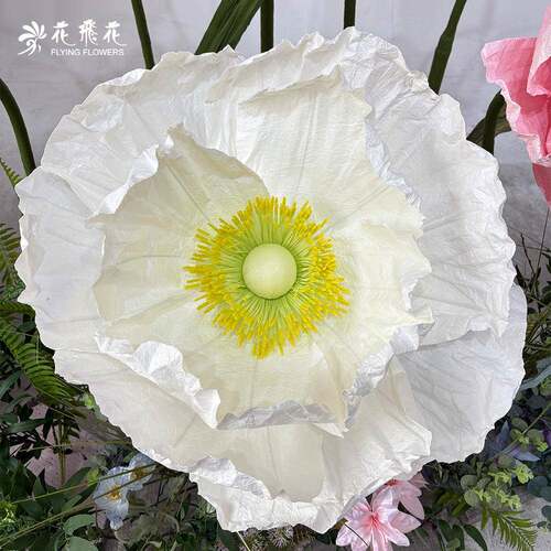 大型纸艺花虞人型纸花场橱窗装饰美活巨动打卡布商置DL-20250仿真