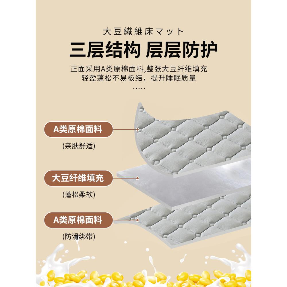 床软垫家用垫床褥垫垫夏薄款褥租房垫被宿舍防滑床护子床单人0269