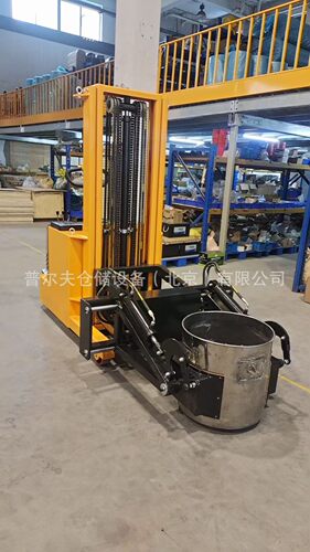 电动油桶翻转车平衡式圆桶装卸搬运车倒料车可调夹臂化工桶堆高车