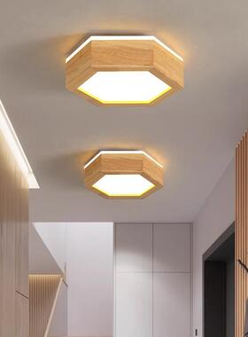 新款六边形过道灯木走廊玄关灯led吸67701灯顶灯代现简约实厂家