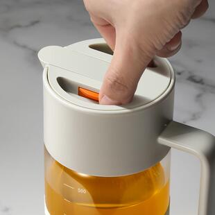 日式油瓶自开动合重TThxwxrh不力油壶挂油油酱调料瓶醋瓶玻璃防漏